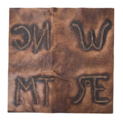 Embossed Branded Cowhide Leather Precuts, 12 x 12 / 2 | The Leather Guy