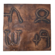 Embossed Branded Cowhide Leather Precuts, 12 x 12 / 3 | The Leather Guy