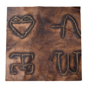 Embossed Branded Cowhide Leather Precuts, 12 x 12 / 5 | The Leather Guy