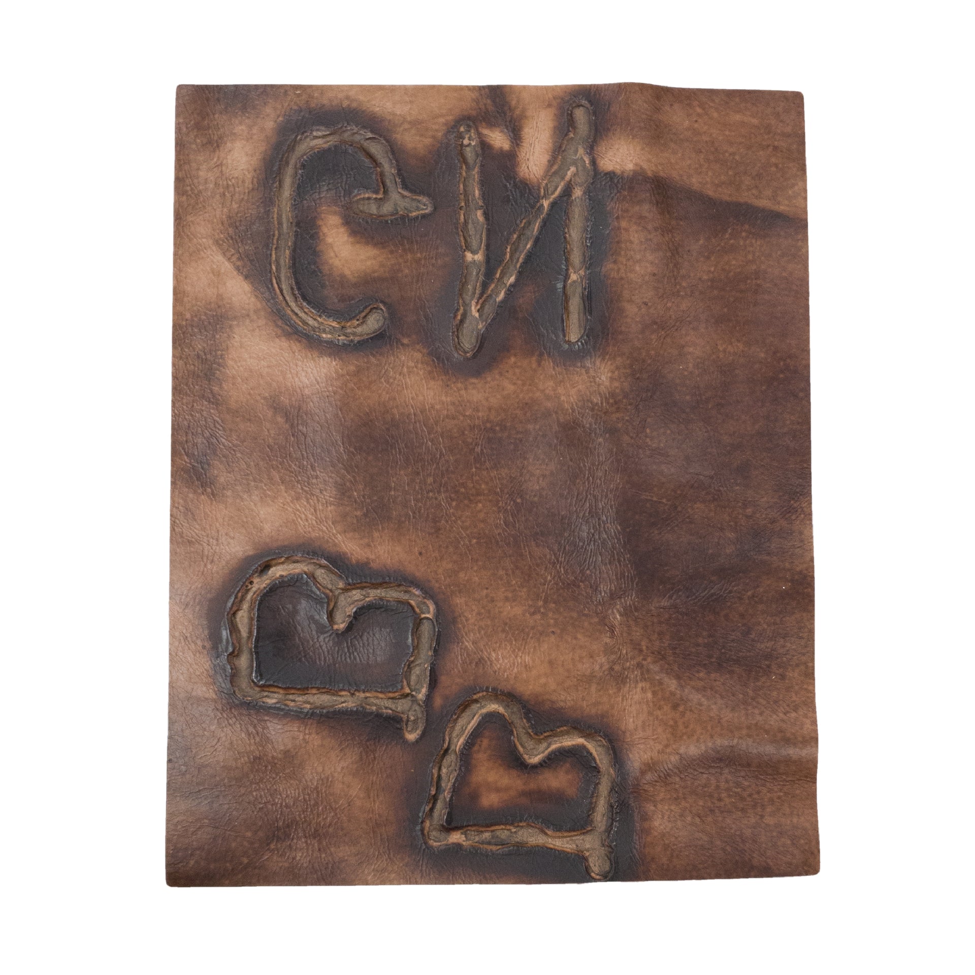 Embossed Branded Cowhide Leather Precuts, 8 x 10 / 6 | The Leather Guy