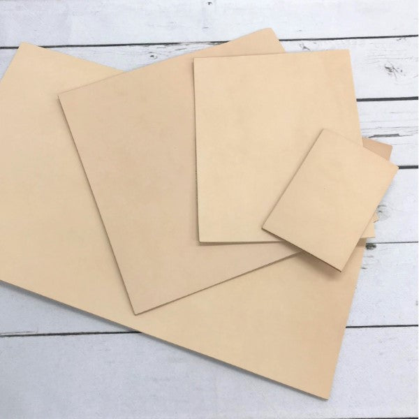 7/9 oz. (2.8-3.6 mm.) Veg-Tan Leather Precuts & Panels. Natural Tooling  Leather