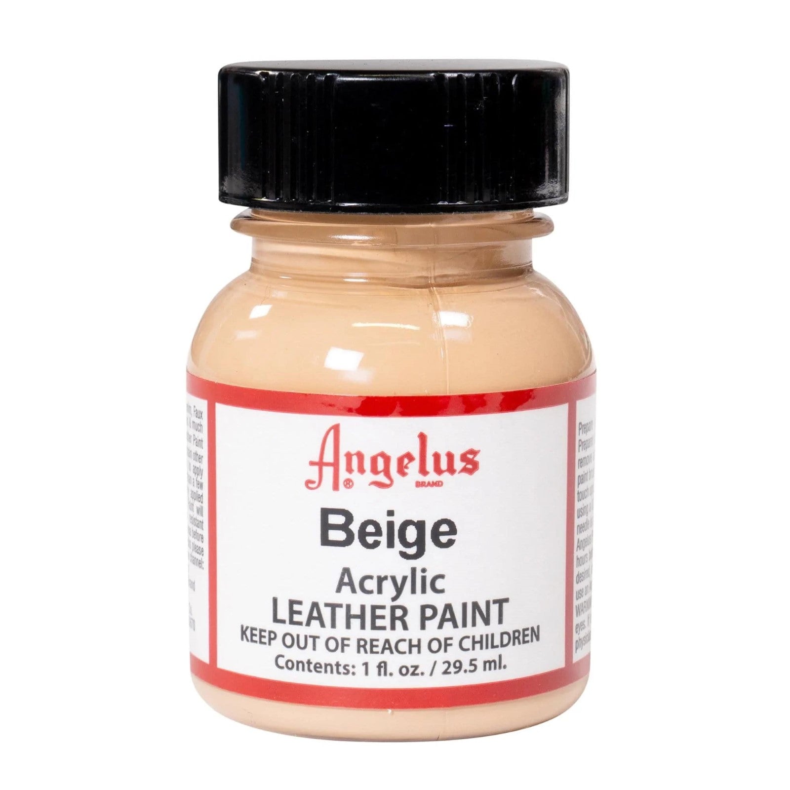Angelus Acrylic Leather Paints, 1oz / 4oz, 1 oz / Beige | The Leather Guy