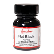 Angelus Acrylic Leather Paints, 1oz, Flat Black | The Leather Guy