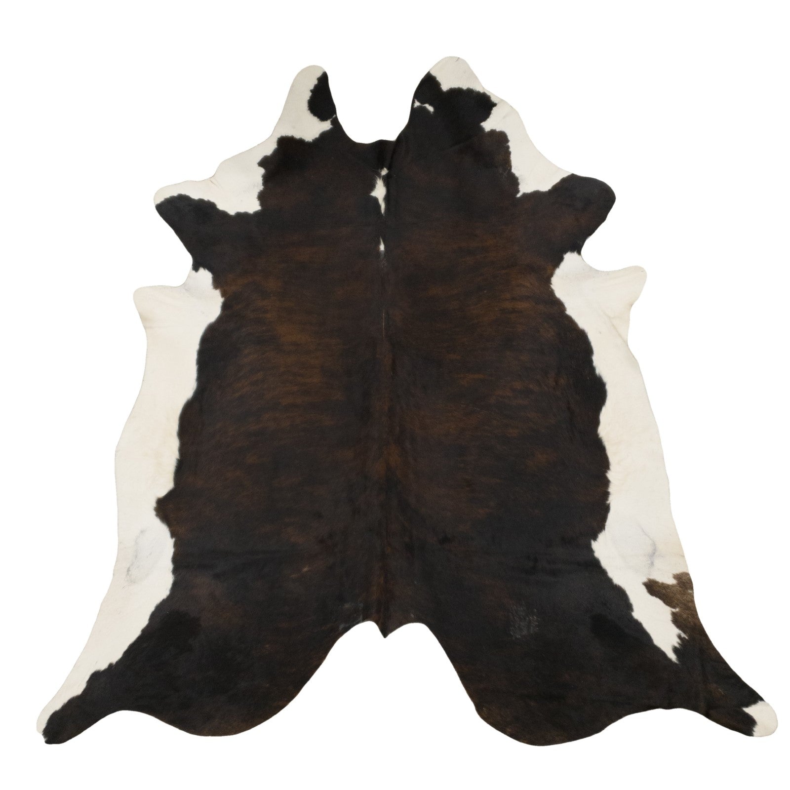 Tri-Color Black/Dark Brown/Off White 51" x 66" Cowhide Rug,  | The Leather Guy