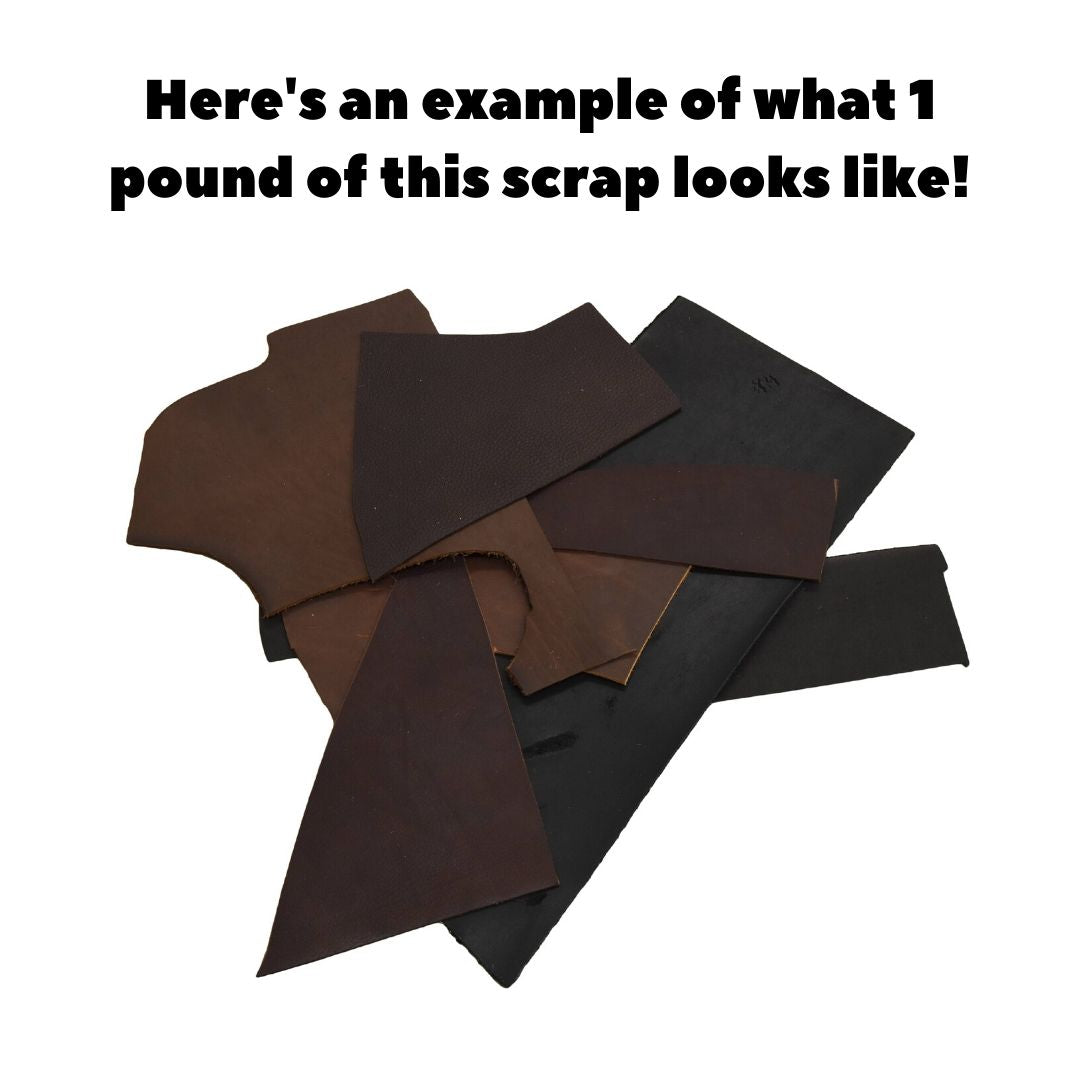 Earth Tones, 5-6 ounces, Oil Tanned Scrap Bags,  | The Leather Guy
