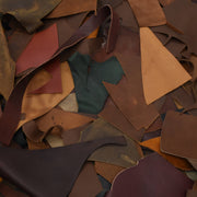 Earth Tones, 5-6 ounces, Oil Tanned Scrap Bags,  | The Leather Guy
