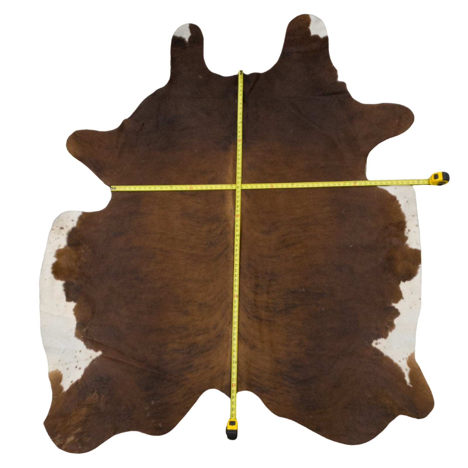 Tri-Color Black/Dark Brown/Off White 51" x 66" Cowhide Rug,  | The Leather Guy