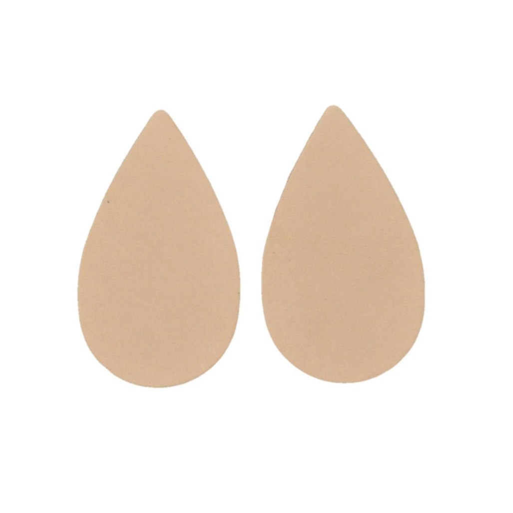 Artisan's Choice Veg Tan Die Cut Teardrop Earrings, Medium Teardrop / 3-4 oz / Small Pack - 2 Pairs / 4 Pieces | The Leather Guy