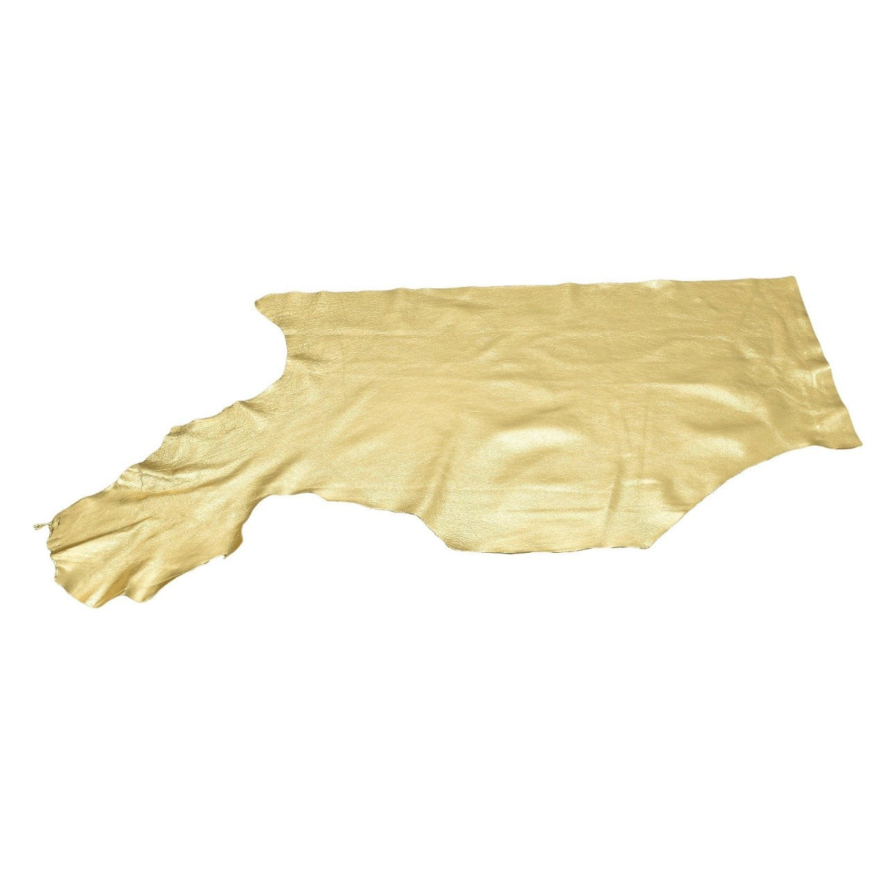 Gold Dust Metallic Vegas 2-3 oz Leather Cow Hides, 6.5-7.5 Sq Ft / Project Piece (Bottom) | The Leather Guy