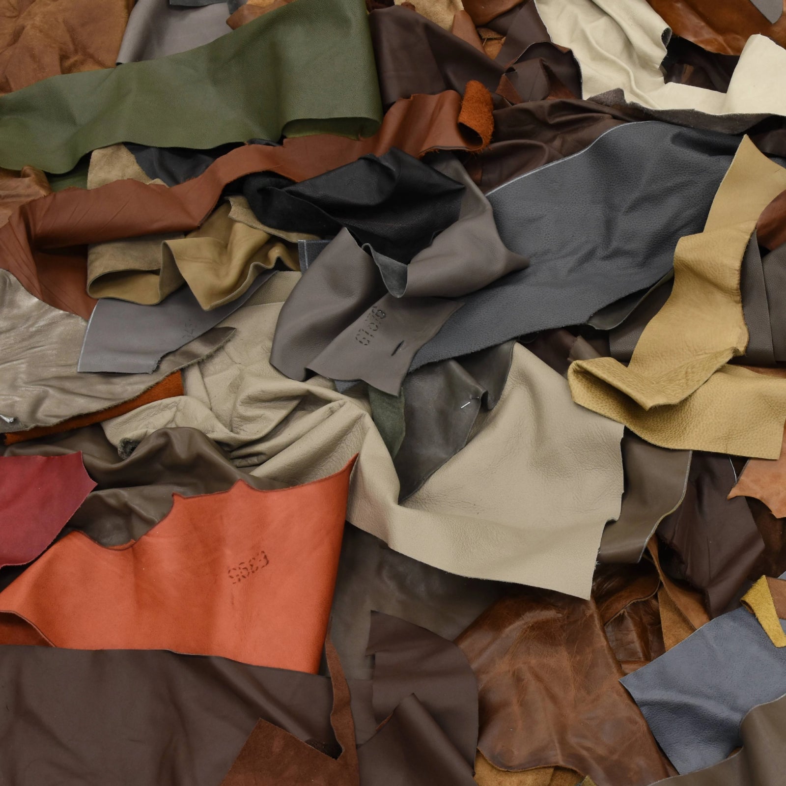 Upholstery Scrap Remnant Bags - 3-4 oz Color Mix,  | The Leather Guy