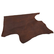 Dark Sienna Clay Canyon, Oil Tanned  Sides & Pieces, 6.5-7.5 Square Foot / Project Piece (Bottom) | The Leather Guy