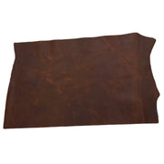 Dark Sienna Clay Canyon, Oil Tanned  Sides & Pieces, 6.5-7.5 Square Foot / Project Piece (Middle) | The Leather Guy