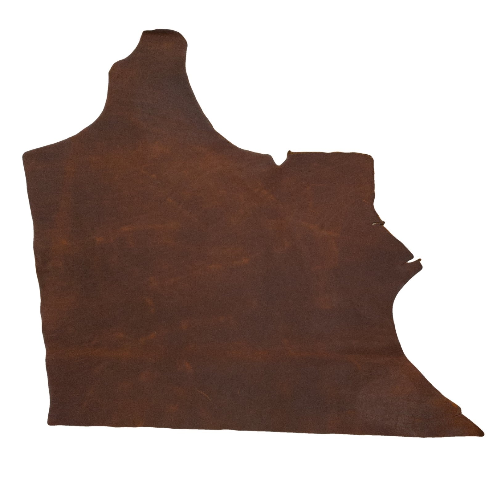 Dark Sienna Clay Canyon, Oil Tanned  Sides & Pieces, 6.5-7.5 Square Foot / Project Piece (Top) | The Leather Guy