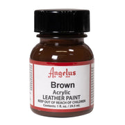 Angelus Acrylic Leather Paints, 1oz / 4oz, 1 oz / Brown | The Leather Guy