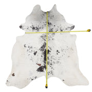 Bi-Color Black/Off White 51" x 79" Cowhide Rug,  | The Leather Guy