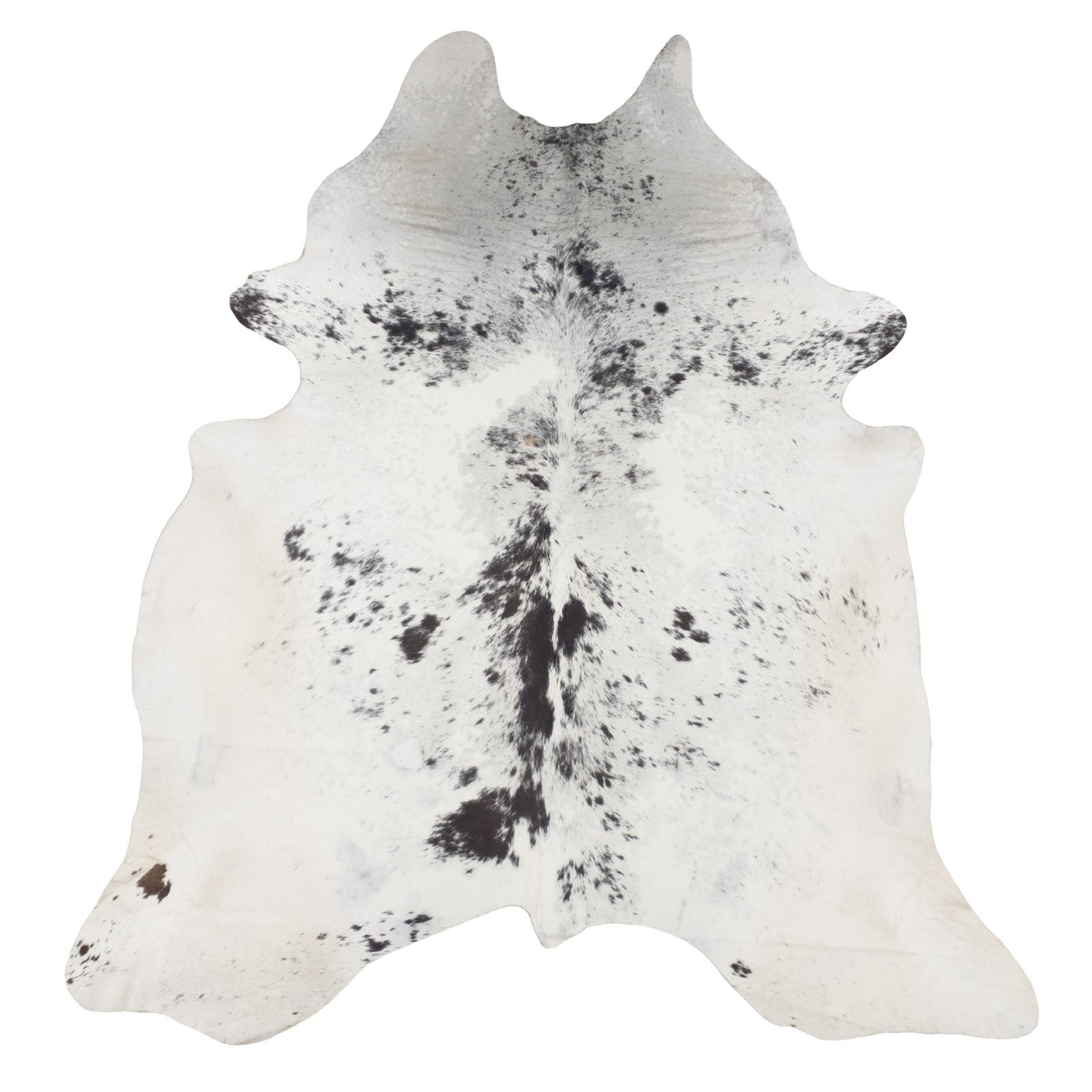 Bi-Color Black/Off White 51" x 79" Cowhide Rug,  | The Leather Guy