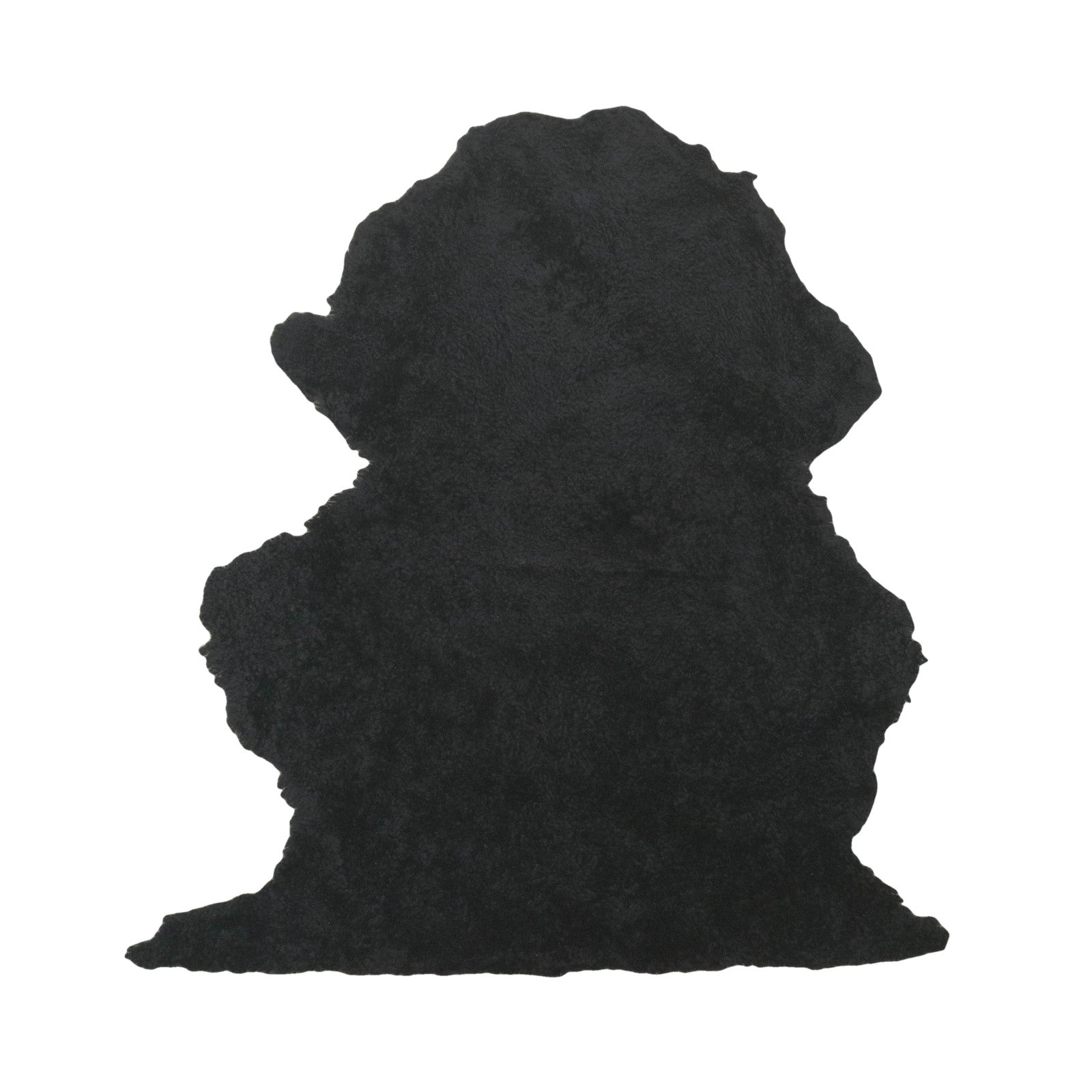 Black, Soft Curly Sheepskin Rugs, 1/2" Wool,  | The Leather Guy