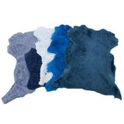 Blue Mix, 1-3+ Sq Ft, Sheepskin Shearling Hides,  | The Leather Guy