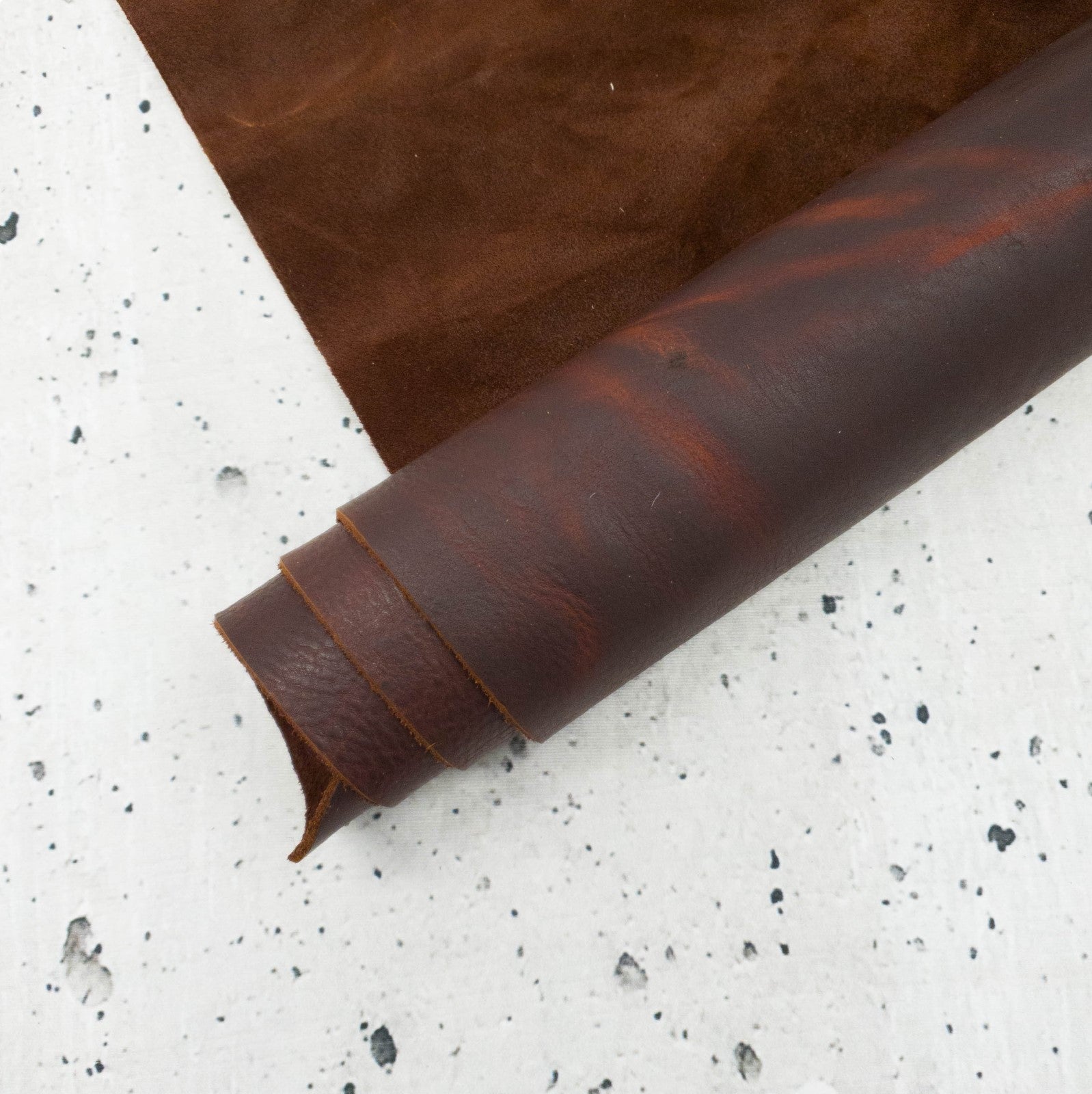 Boulder Burgundy Brown, Chap Cow Sides, Highland Ridge,  | The Leather Guy