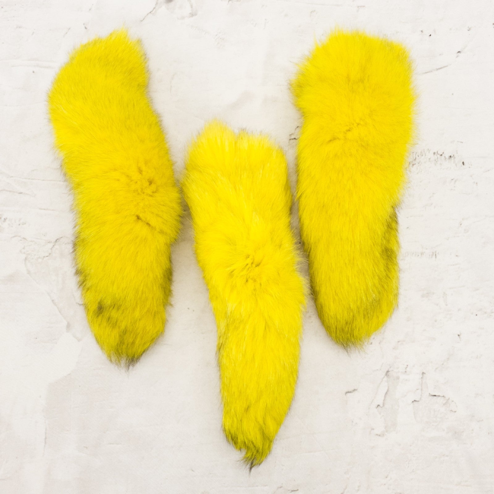 Solid Genuine Dyed Fur Tails | Colored Fur | The Leather Guy