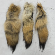 Genuine Small to Medium Animal Fur Tails, Coyote / With Pin | The Leather Guy