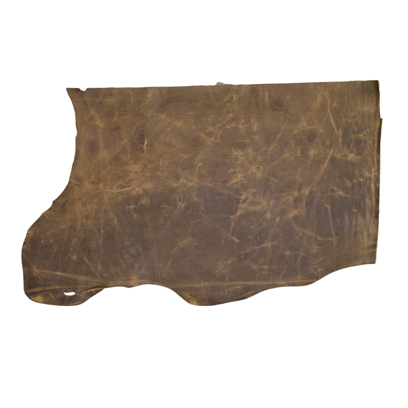 River Bank Brown, 6.5-32 SqFt, 2-3 oz, Pull up Sides & Pieces, Crazy Buffalo, 6.5-7.5 / Project Piece (Bottom) | The Leather Guy