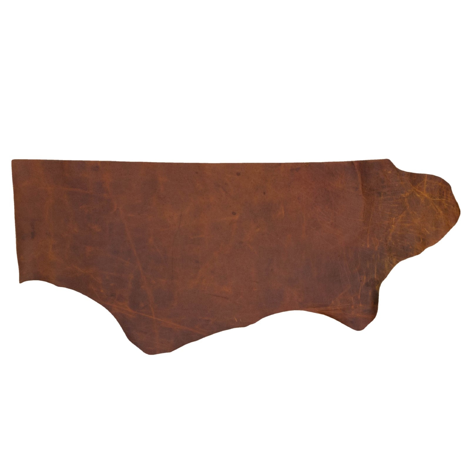 Sky Dance Orange, 6.5-32 SqFt, 2-3 oz, Pull up Sides & Pieces, Crazy Buffalo, Bottom Piece / 6.5-7.5 | The Leather Guy