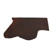 Denali Dark Mahogany, Oil Tanned Summits Edge Sides & Pieces, Bottom Piece / 6.5-7.5 Square Foot | The Leather Guy
