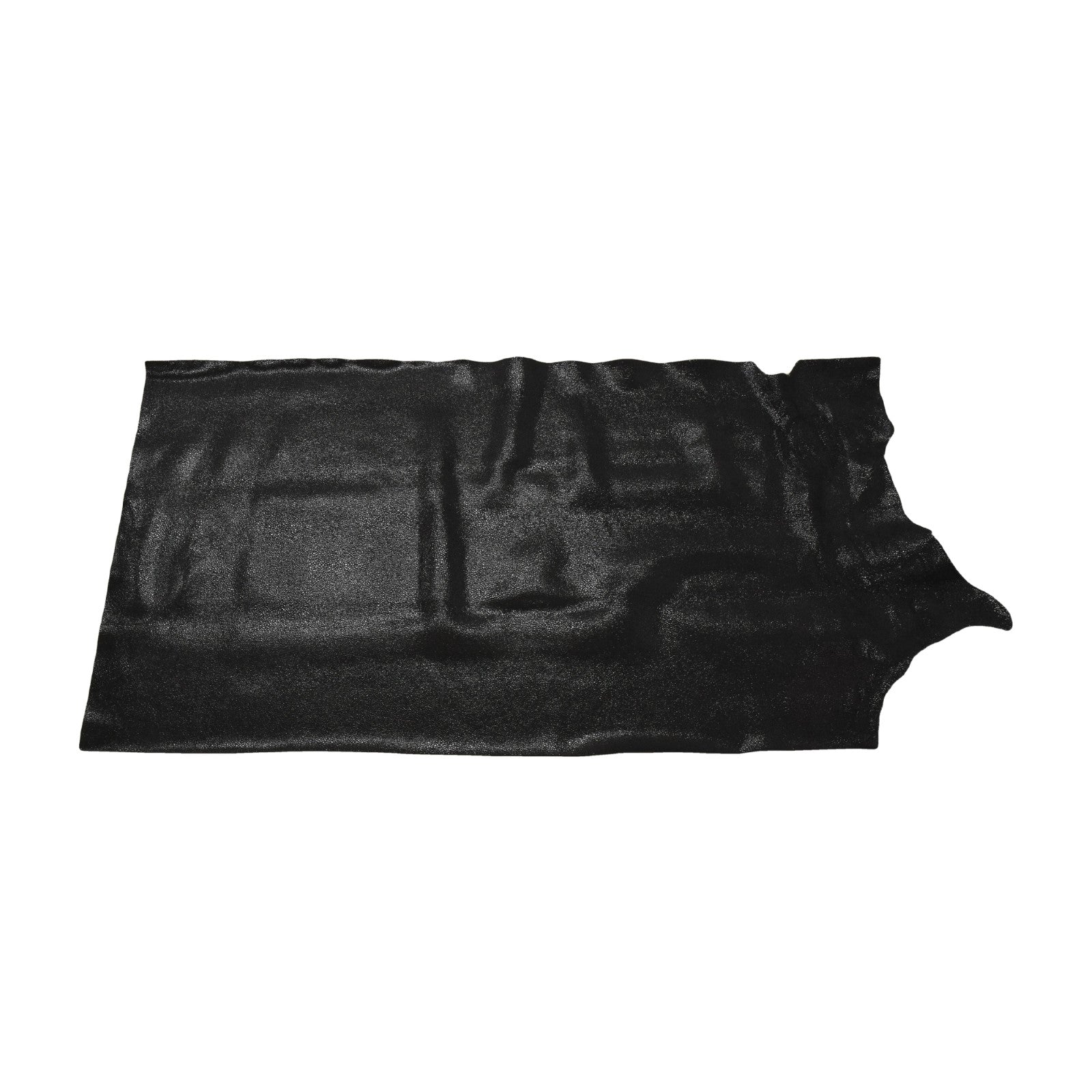 Metallic Black Sizzling Stingray 2-3 oz Cow Hides, Middle Piece / 6.5-7.5 Sq Ft | The Leather Guy