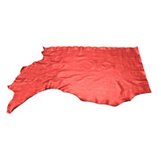Roulette Red Metallic Vegas 2-3 oz Leather Cow Hides, 6.5-7.5 Sq Ft / Project Piece (Bottom) | The Leather Guy