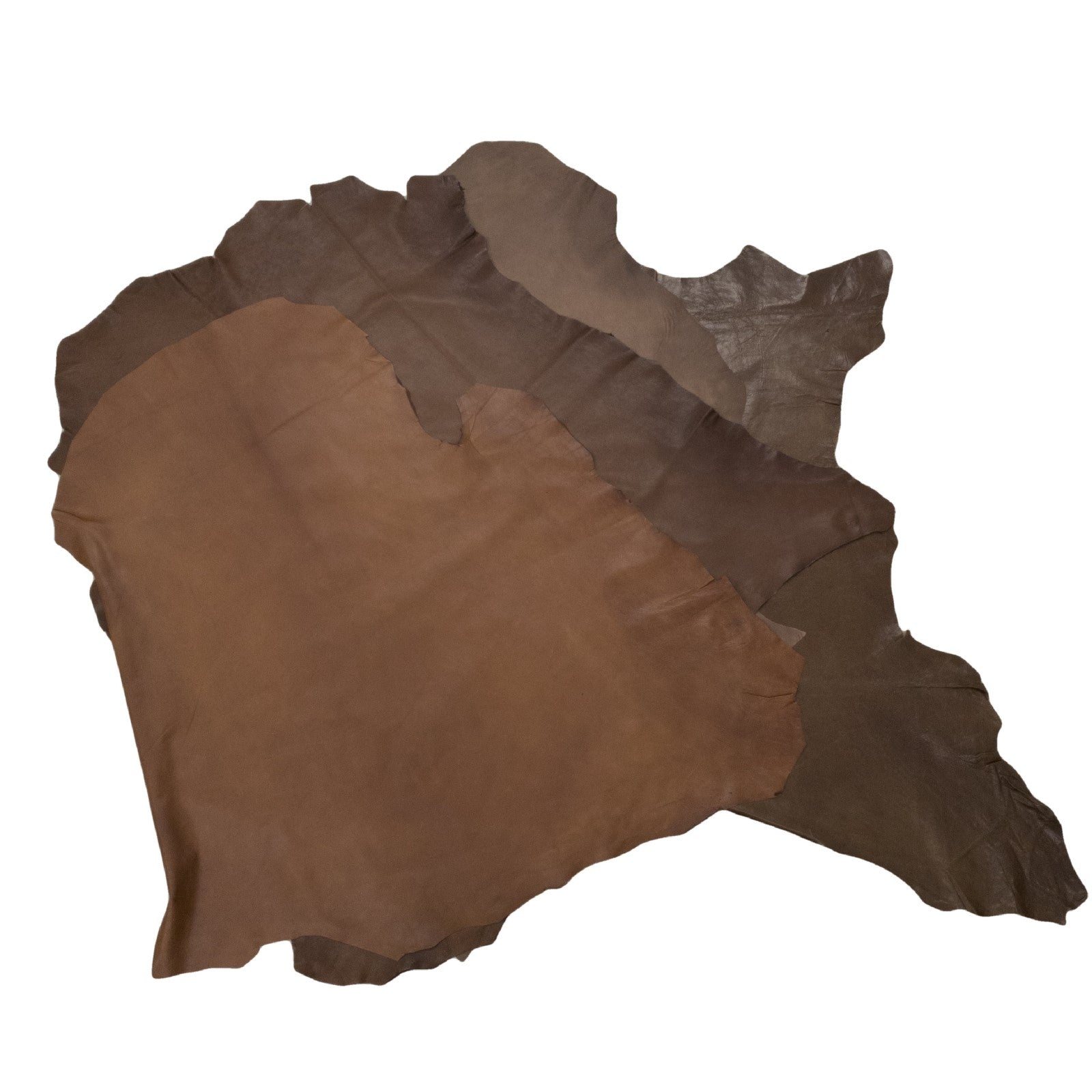 Dark Brown Mix, 4-7 Sq Ft, Lamb Hides,  | The Leather Guy
