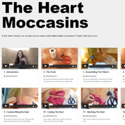 Digital Pattern DIY Heart Moccasins - Earthing Moccasins,  | The Leather Guy