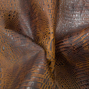 Croc Embossed, 3-4 oz, 7-25 sq ft, Cow Sides, Hornback Croc- Dark Brown / 6.5-7.5 Sq Ft (Top) | The Leather Guy