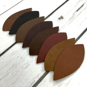 Oil Tan Summits Edge Collection Feather Earring Blanks,  | The Leather Guy