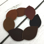 Oil Tan Summits Edge Collection Small Leaf Earring Blanks,  | The Leather Guy