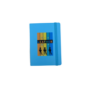 Bright Blue Lined Journal with an Elastic Closure, Double Sided Sheets,  | The Leather Guy