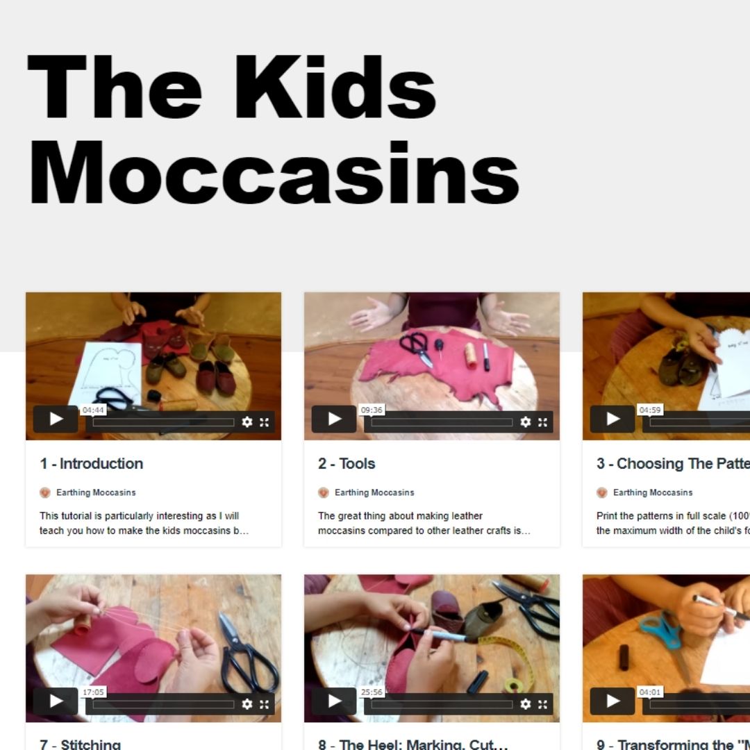 Digital Pattern DIY Baby & Kids Moccasins - Earthing Moccasins | The ...