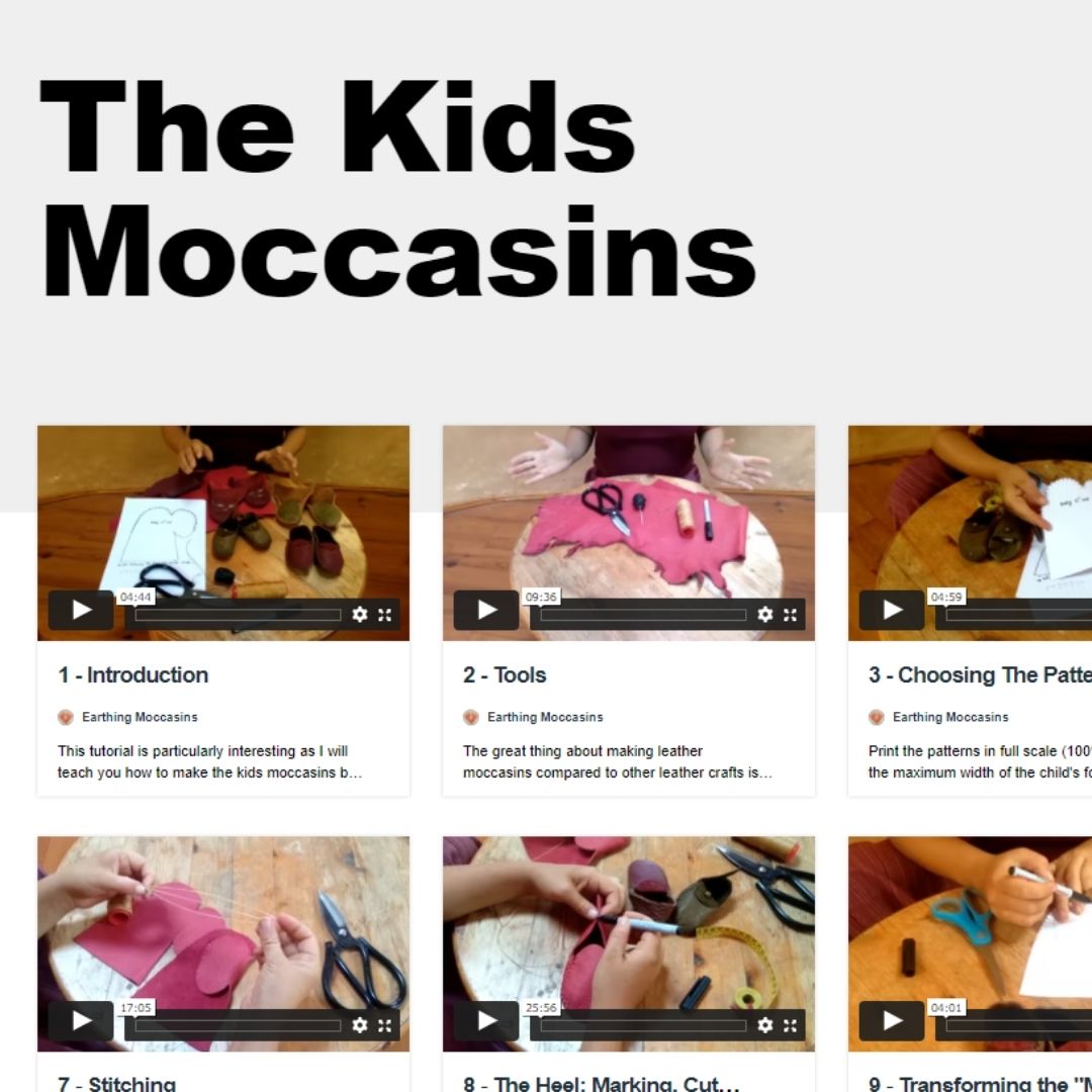 Digital Pattern DIY Baby & Kids Moccasins - Earthing Moccasins,  | The Leather Guy
