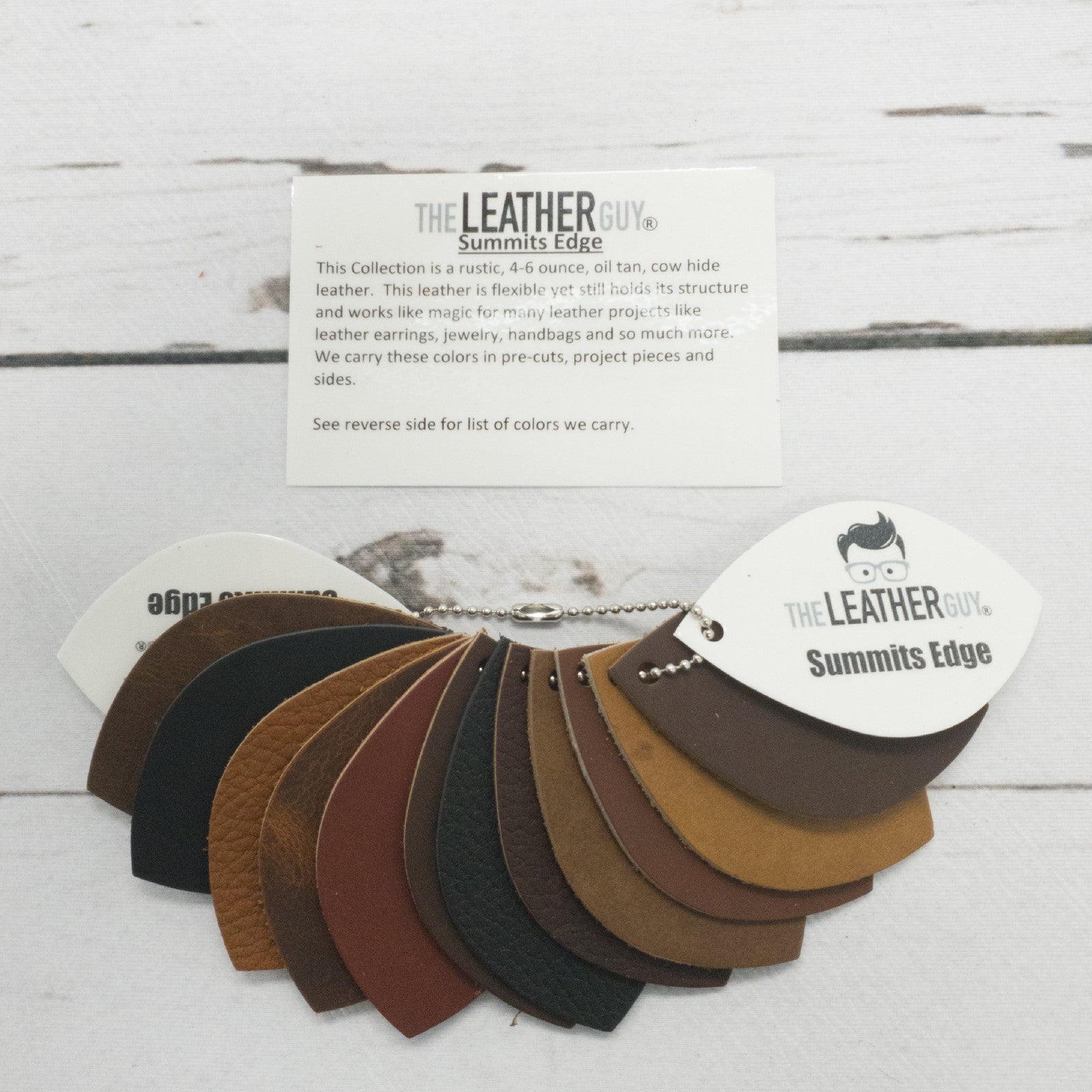 The Leather Guy Essential Leathers Sample Rings, Summit's Edge | The Leather Guy