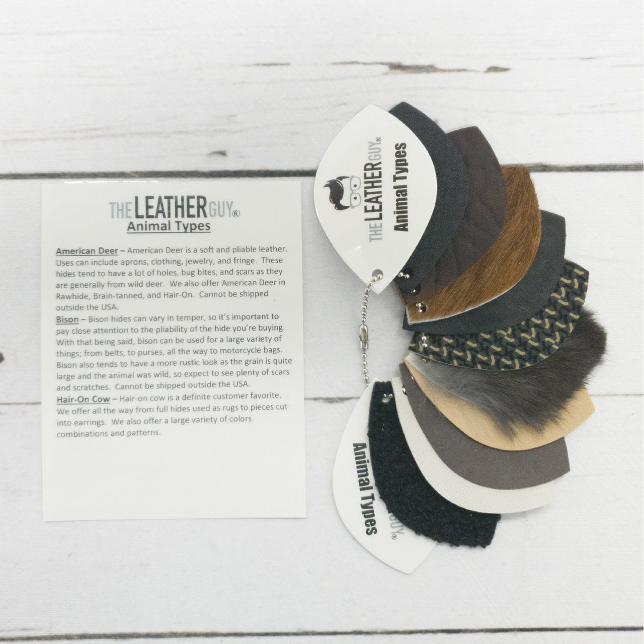 Leather Reference Sample Ring Beginner Information | The Leather Guy