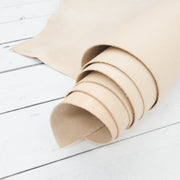 Natural, 3-4 oz, 6.5-7.5/18-29 Sq Ft Veg Tan Sides & Pieces, Artisans Choice,  | The Leather Guy