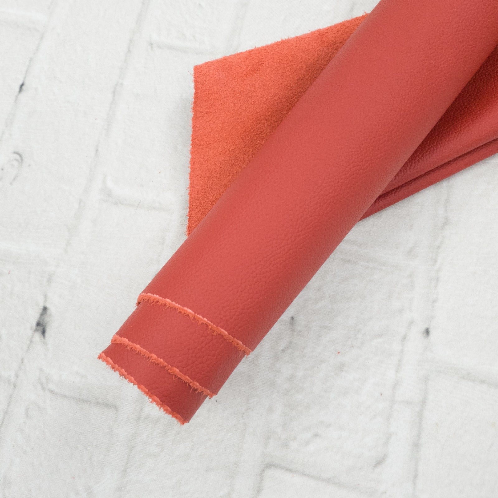 Energized Red, 5.5-23 Sq Ft, 2.5-3 oz Cow Hides, Vital Upholstery Collection,  | The Leather Guy