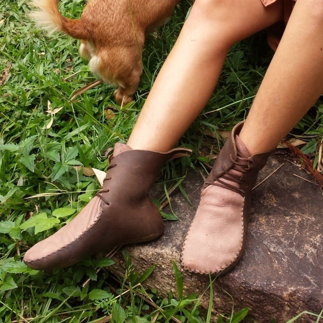 DIY "Runners" & Lace Up Boots - Earthing Moccasins,  | The Leather Guy