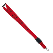 Red Breakaway Lanyard with Metal Swivel Snap Hook, Buckle Clip Closure,  | The Leather Guy