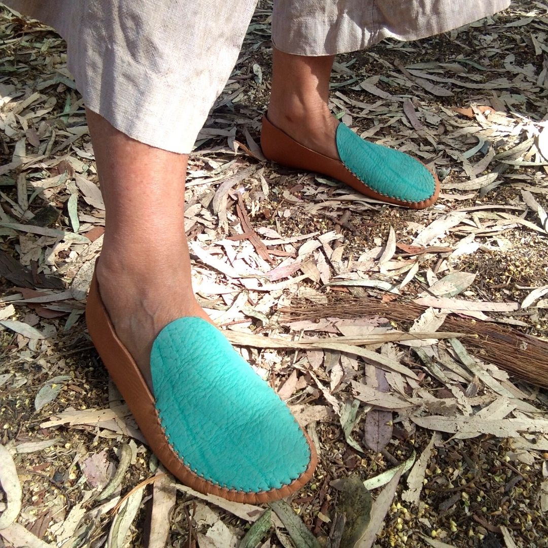DIY Leaf Moccasins - Earthing Moccasins,  | The Leather Guy