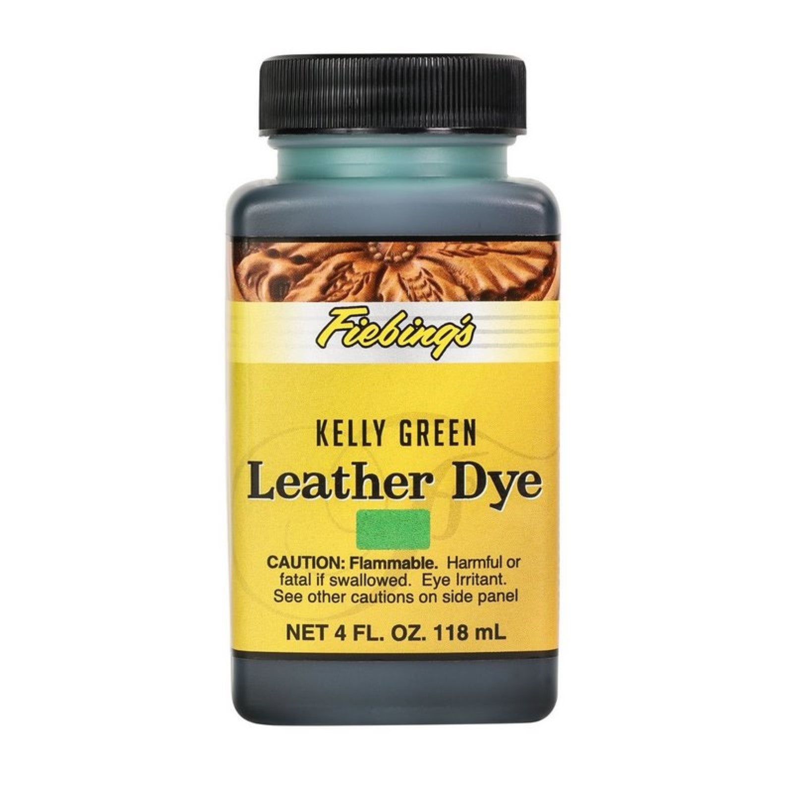 Fiebings Leather Dye, 4 oz, Kelly Green | The Leather Guy