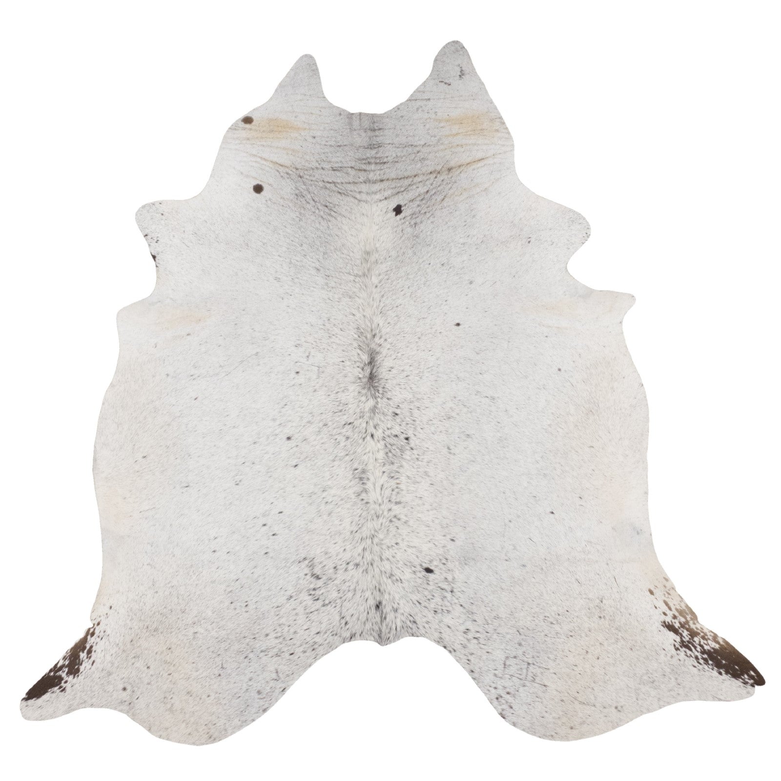 Bi-Color Dark Brown/Off White 52" x 69" Cowhide Rug,  | The Leather Guy