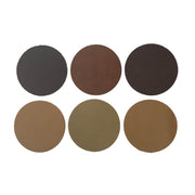 6pk Earth Toned Oil Tanned Coaster Set,  | The Leather Guy