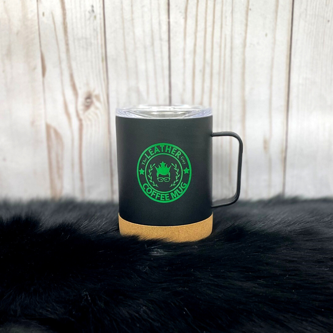 Double Walled Stainless Steel Mug with Cork Bottom - Thumbnail 2