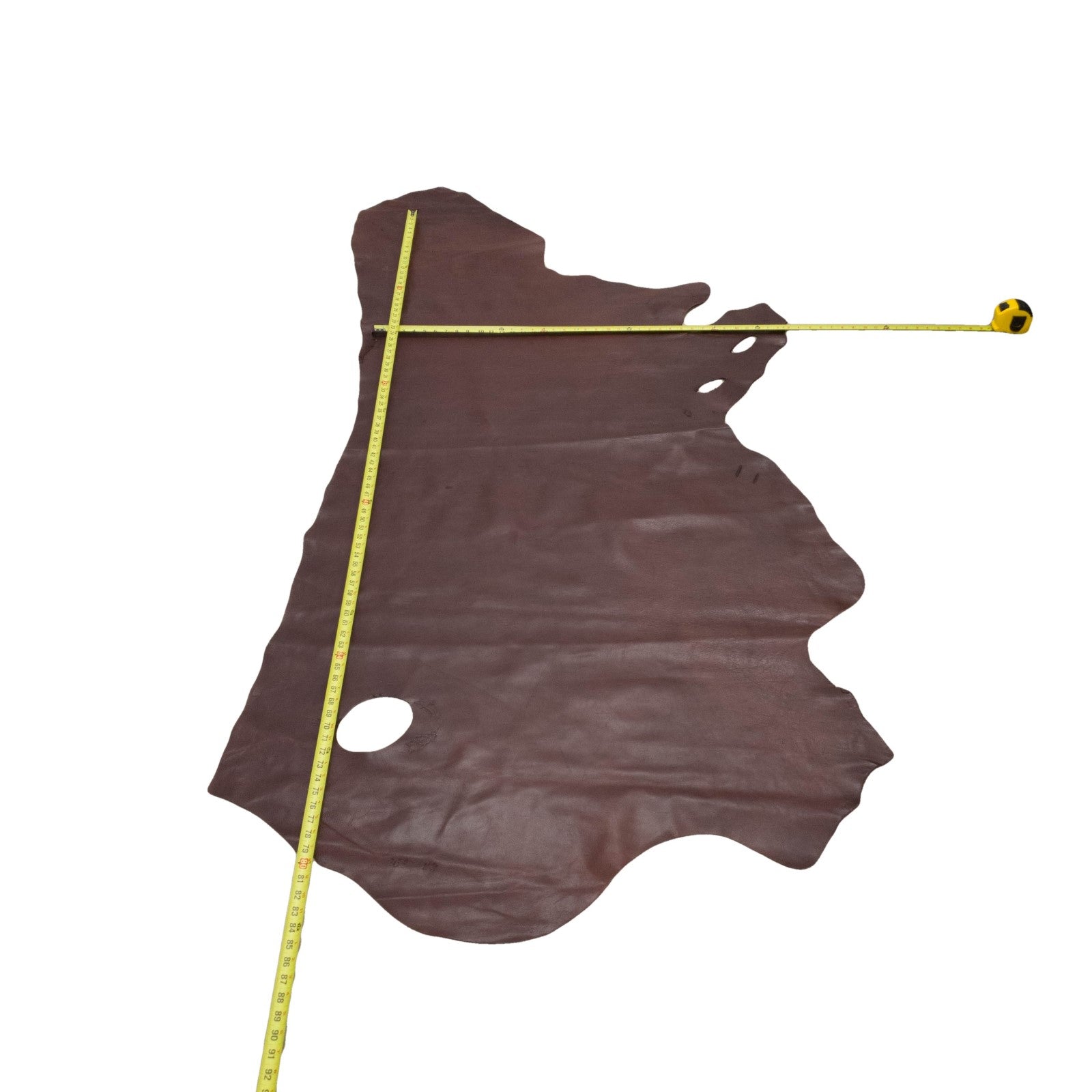 Rustic Burgundy Brown, 3-4 oz, 18-20 Sq Ft, Chap Cow Side,  | The Leather Guy